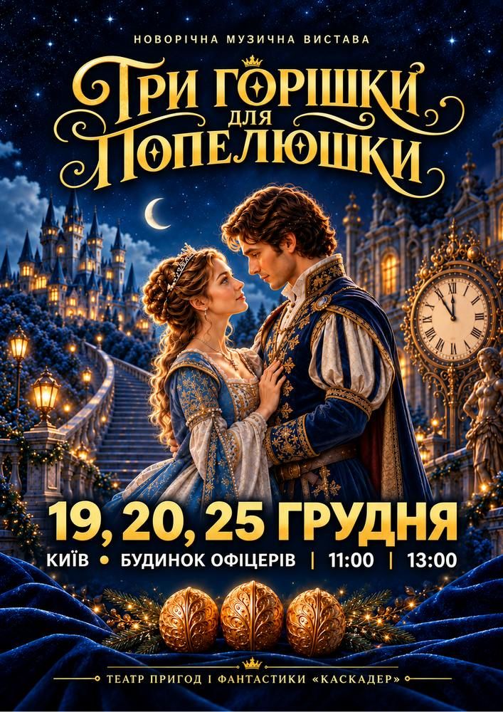 Новорічна музична вистава «Три горішки для Попелюшки»