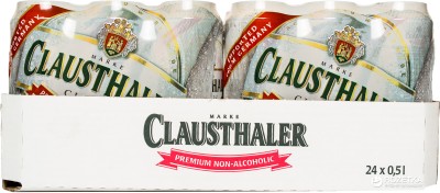 Упаковка пива Clausthaler світле фільтроване безалкогольне 0% 0.5 л х 24 шт.