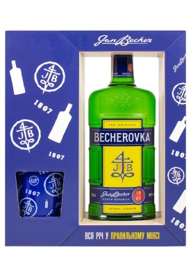 Лікерна настоянка Becherovka з металевою чашкою 0.7 л