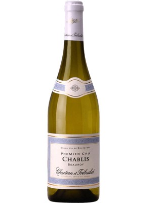 Вино Шаблі Прем'єр Крю, Шартрон та Требуше / Chablis 1er Cru, Chartron et Trebuchet, біле сухе 0.75л