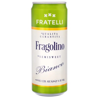 Напій винний Fratelli Fragolino Bianco, 6,9%, 0,33 л