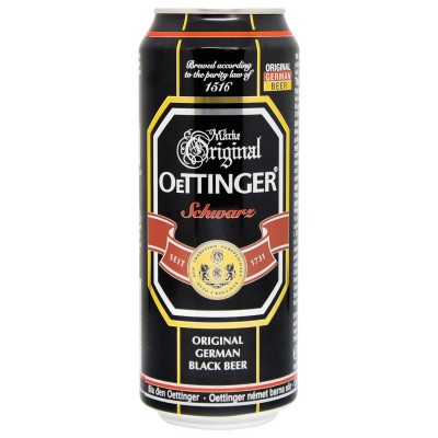 Пиво Oettinger Schwarz, темне, 4,9%, з/б, 0,5 л