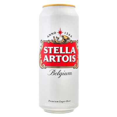 Пиво Stella Artois, світле, 5%, з/б, 0,5 л