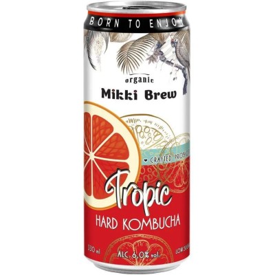 Напій слабоалкогольний Mikki Brew Комбуча Tropic, 6%, 0,33, з/б