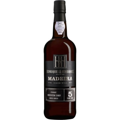 Вино Henriques&Henriques Madeira 5yo Finest Medium Dry, біле, напівсухе, 19%, 0,5 л