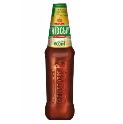 Пиво Оболонь Київське Розливне, світле, 3,8%, 0,6 л
