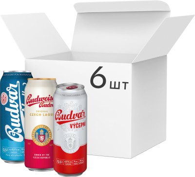Набір пива Budweiser 0.5 л 6 шт + термосумка