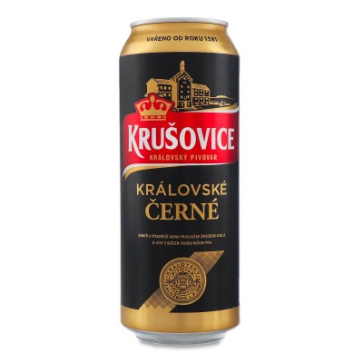 Пиво Krusovice Cerne, темне, 3,8%, з/б, 0,5 л