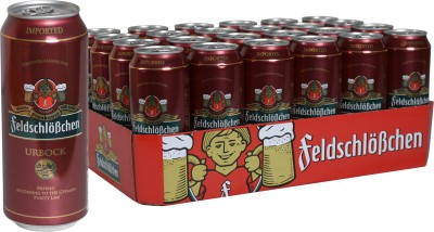 Упаковка пива Feldschlosschen Urbock темне фільтроване 7% 0.5 л x 24 шт