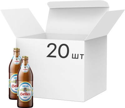 Упаковка пива Will Brau Helles світле фільтроване 4.9% 0.5 л х 20 шт