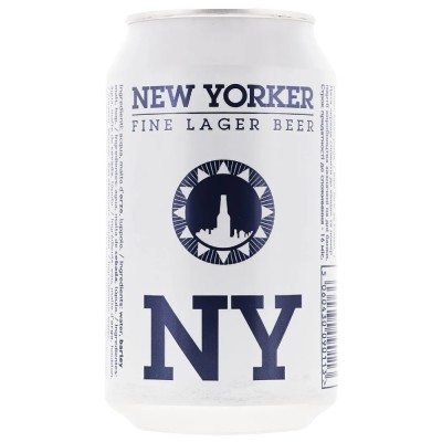 Пиво New Yorker Lager, світле, 4,5%, з/б, 0,33 л