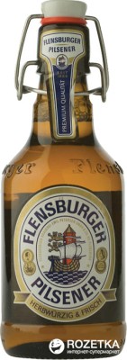 Упаковка пива Flensburger Pilsener світле фільтроване 4.8% 0.33 л x 24 шт.