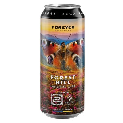 Пиво Forever Forest Hill, світле, нефільтроване, 8%, з/б, 0,5 л