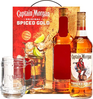 Ромовий напій Captain Morgan Spiced Gold 0.7 л 35% + кухоль