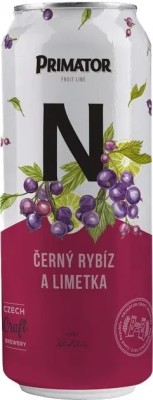 Пиво безалкогольне Primator Black Currant Lime свытле, з/б, 0.5 л
