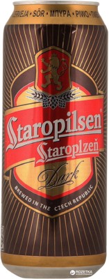 Упаковка пива Staropilsen темне фільтроване 4.7% 0.5 л x 12 шт.