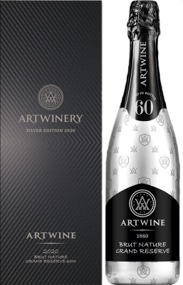 Вино ігристе Artwine біле брют натюр 0.75 л 10-13.5% в подарунковій упаковці