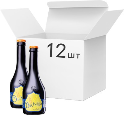 Упаковка пива Duchessa Birra del Borgo світле фільтроване пастеризоване 5.8% 0.33 л х 12 шт.