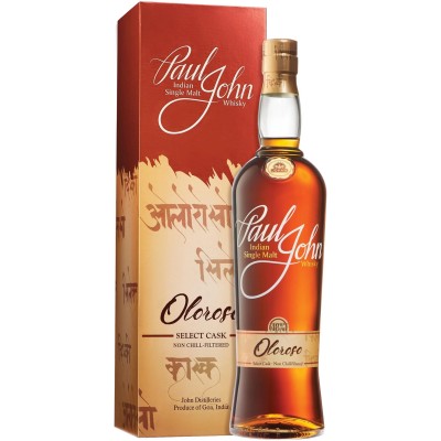 Віскі Paul John Oloroso Single Malt Indian Whisky, в коробці, 48%, 0,7 л