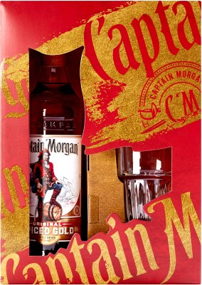 Ромовий напій Captain Morgan Spiced Gold 0.7 л 35% + склянка