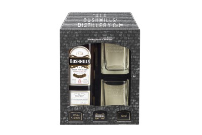 Віскі Bushmills Original 6 років витримки 0.7 л 40% в подарунковій упаковці + 2 склянки