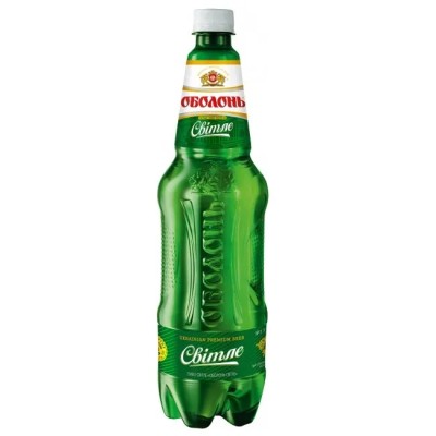 Пиво Оболонь Світле, 4,5%, 1,1 л