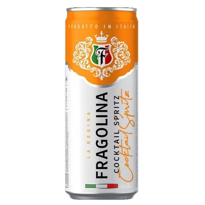 Напій винний La Regina Fragolina Cocktail Spritz, біле, напівсолодке, з/б, 7%, 0,33 л