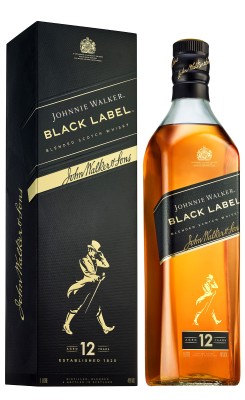 Віскі Johnnie Walker Black label 12 років витримки 1 л 40% в подарунковій упаковці