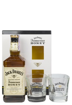 Віскі Jack Daniels Tennessee Honey с бокалами 0.7 л