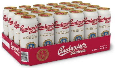 Упаковка пива Budweiser Budvar світле фільтроване 5% 0.5 л х 24 шт