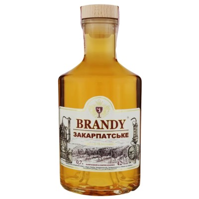 Бренді Brandy Закарпатське Плодовий, 42%, 0,7 л
