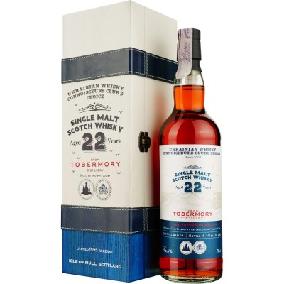 Віскі Tobermory 22 Years Old 1st Fill Allier Single Malt Scotch Whisky, у подарунковій упаковці, 56,6%, 0,7 л