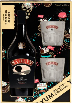 Лікер Baileys Original 0.7 л 17% + 2 espresso-склянки