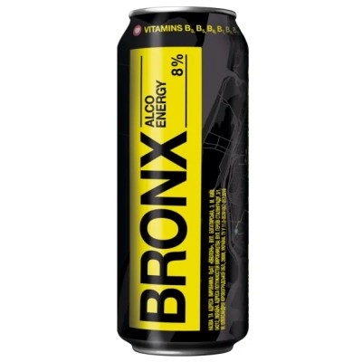 Напій слабоалкогольний енергетичний Bronx, з/б, 8%, 0,5 л