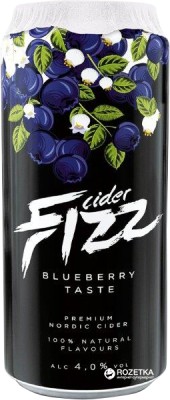 Упаковка сидру Fizz Blueberry 4% 0.5 л x 24 банки