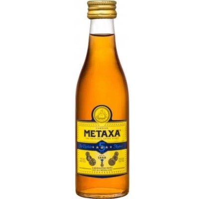 Бренді Metaxa 5 зірок, 38%, 0,05 л