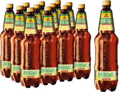 Упаковка пива Київське Розливне Оболонь світле фільтроване 3.8% 1 л х 12 шт.