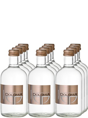 Набір мінеральної води Доломія, Ексклюзив Фрізанте / Dolomia, Exclusive Frizzante, газ, скло, 12*0.33л