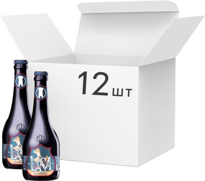 Упаковка пива Lisa Birra del Borgo світле фільтроване пастеризоване 5% 0.33 л х 12 шт.