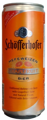 Пиво «Schofferhofer Grapefruit» спеціальне нефільтроване пшеничне з додаванням соку 2.5% 0.33 л