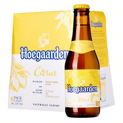 Упаковка пивного коктейлю HoeGaarden Radler Lemon 2% 0.25 л x 6 шт.