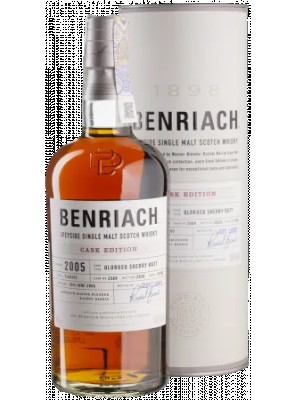 Виски BenRiach 15 yo Oloroso Butt Cask #2569 2005 Single Malt Scotch Whisky, 59,8%, 0,7 л в тубусе