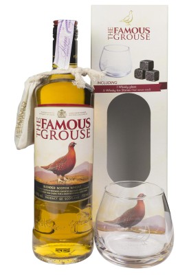 Віскі The Famous Grouse з келихом і камінням 0.7 л