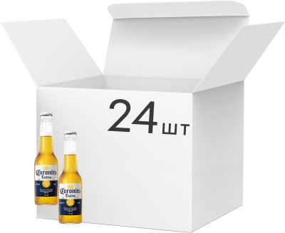 Упаковка пива Corona Extra світле фільтроване 4.5% 0.21 л х 24 шт
