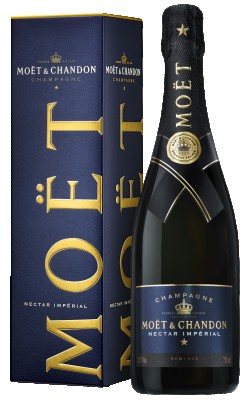 Шампанське Moet & Chandon Nectar Imperial біле напівсухе 0.75 л 12% в подарунковій упаковці