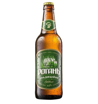 Пиво Рогань Традиційне світле, 4,7%, 0,5 л