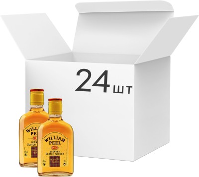 Упаковка Віскі William Peel Blended Scotch Whisky 0.2 л х 24 шт 40%