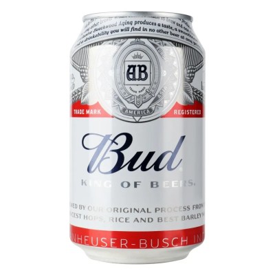 Пиво Bud, світле, 5%, з/б, 0,33 л