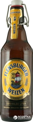 Упаковка пива Flensburger Weizen світле нефільтроване 5.1% 0.5 л x 16 шт.
