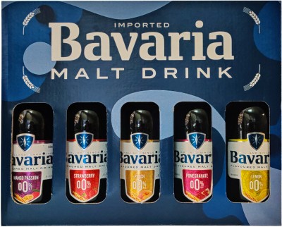 Подарунковий набір пива Bavaria malt Peach 0% х0.33 л + Пиво Bavaria malt Strawberry 0% х 0.33 л + Пиво Bavaria malt Mango Passion 0 % х 0.33 л + Пиво Bavaria malt Ginger Lime 0% х 0.33 л + Пиво Bavaria Malt Pomegranate 0% х 0.33 л